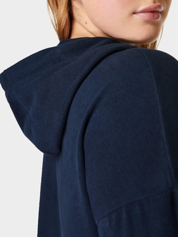 Sweaty Betty Navy Blue Escape Luxe Fleece Hoodie - Image 7 of 9