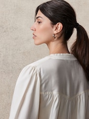 Ecru Long Sleeve Tufty Textured Jacquard Shirt - Image 6 of 7