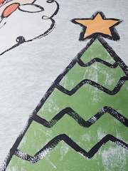 Grey Santa Christmas Duvet Cover and Pillowcase Set - Image 11 of 12