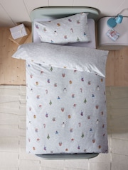 Grey Santa Christmas Duvet Cover and Pillowcase Set - Image 4 of 12