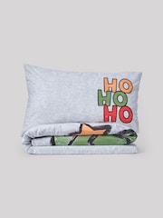Grey Santa Christmas Duvet Cover and Pillowcase Set - Image 6 of 12