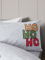 Grey Santa Christmas Duvet Cover and Pillowcase Set - Image 8 of 12