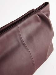 Berry Red Leather Oversized Clutch Bag - Image 10 of 10