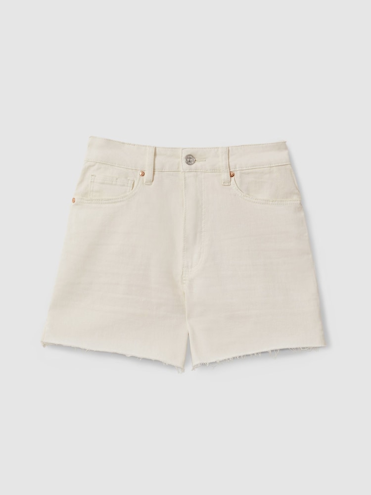 Pantalones cortos vaqueros en tono claro con bajo sin rematar de Paige - Imagen 2 de 5 Pantalones cortos vaqueros en tono claro con bajo sin rematar de Paige - Imagen 2 de 5