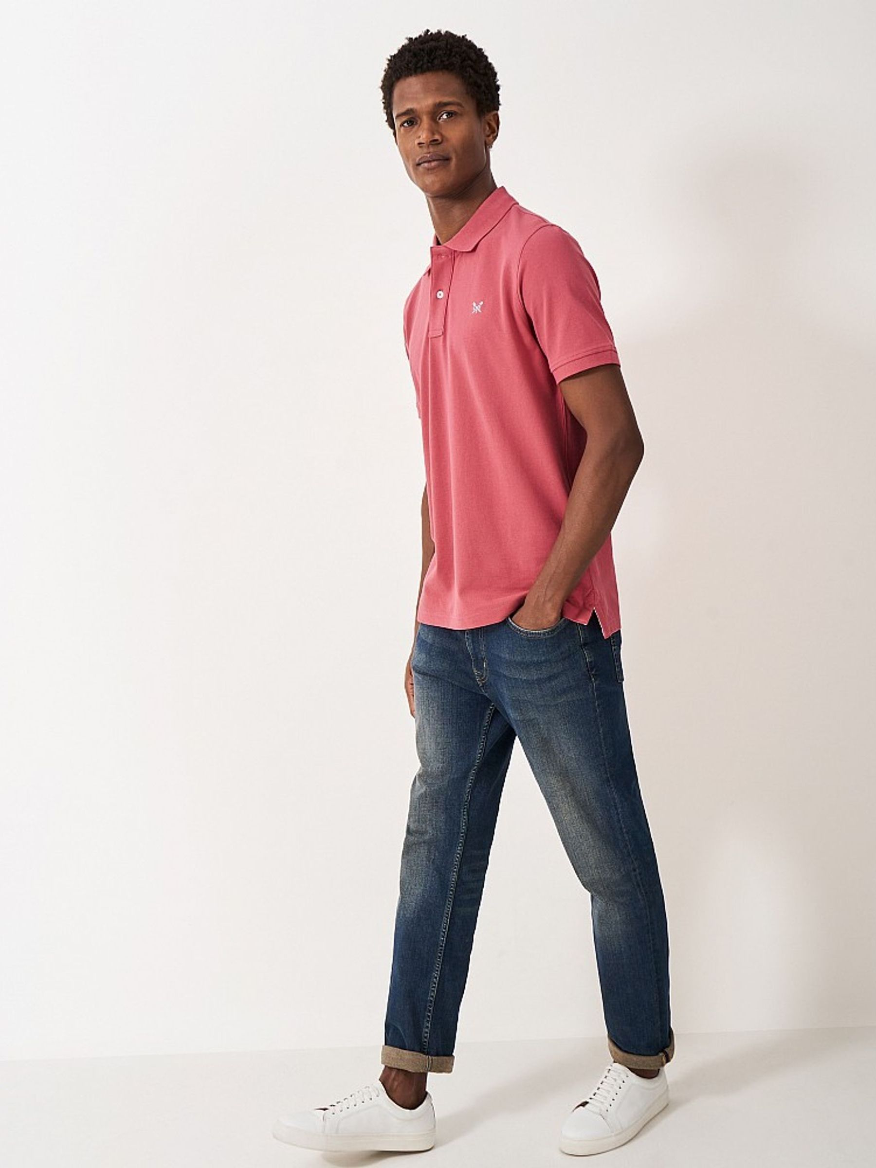 Crew Clothing Pich Pink Plain 100% Cotton Classic Polo Shirt - Image 1 of 4