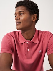 Crew Clothing Pich Pink Plain 100% Cotton Classic Polo Shirt - Image 3 of 4