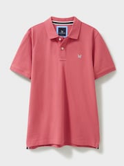 Crew Clothing Pich Pink Plain 100% Cotton Classic Polo Shirt - Image 4 of 4