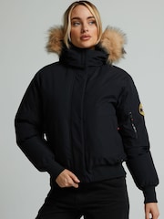 Zavetti Canada Black Olivia Bomber Jacket - Image 1 of 7