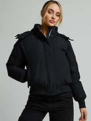 Zavetti Canada Black Olivia Bomber Jacket - Image 6 of 7
