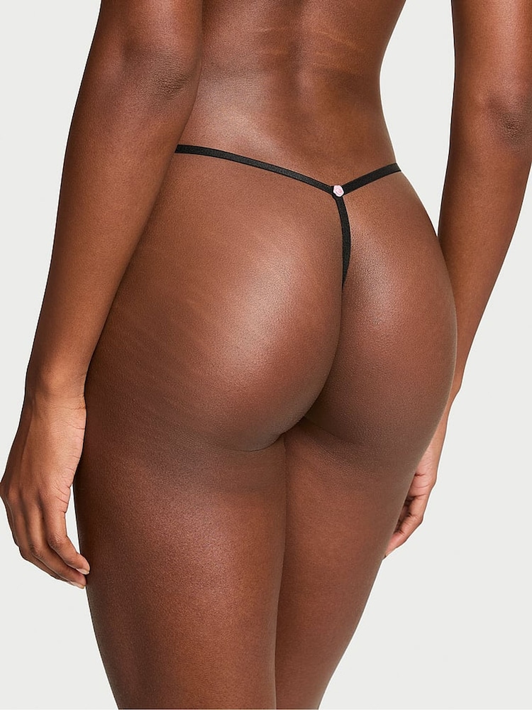 Victoria's Secret Black G String Lace Knickers - Image 2 of 3