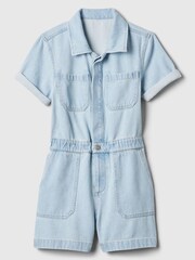 Gap Blue Denim Button Up Playsuit (4-13yrs) - Image 1 of 3