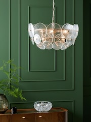 Brushed Chrome Alderley 6 Light Chandelier Light Fitting - Image 1 of 5
