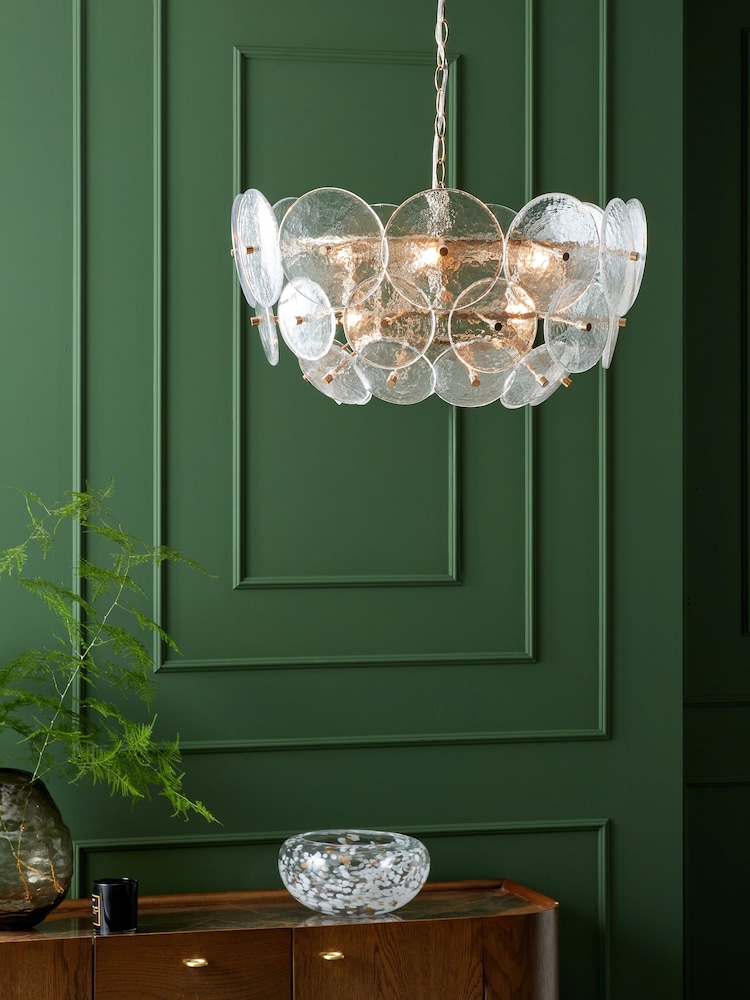 Brushed Chrome Alderley 6 Light Chandelier Light Fitting - Image 1 of 5