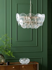 Brushed Chrome Alderley 6 Light Chandelier Light Fitting - Image 2 of 5