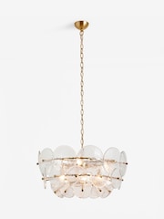 Brushed Chrome Alderley 6 Light Chandelier Light Fitting - Image 4 of 5