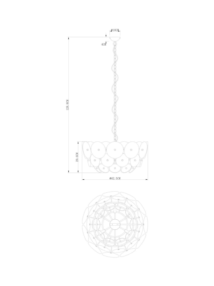 Brushed Chrome Alderley 6 Light Chandelier Light Fitting - Image 5 of 5
