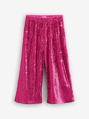 Pink Wide Leg Sequin Trousers (3-16yrs) - Image 4 of 7