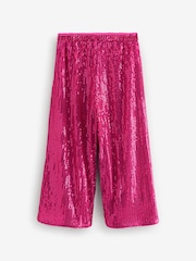 Pink Wide Leg Sequin Trousers (3-16yrs) - Image 5 of 7