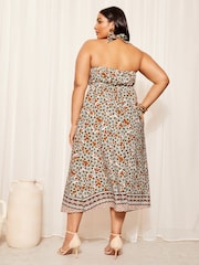 Curves Like These Halterneck Keyhole Midi Rochie - Imaginea 3 din 4