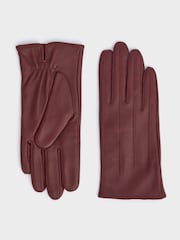Osprey London Purple The Lila Leather Gloves - Image 1 of 4