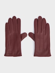 Osprey London Purple The Lila Leather Gloves - Image 2 of 4