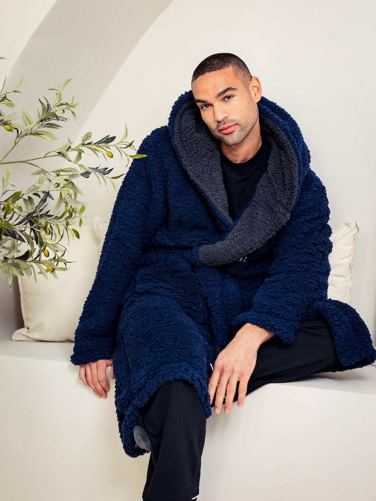 Personalised Premium Borg Maxi Dressing Gown By Lulabay - Image 1 of 1