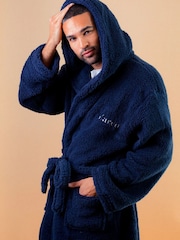 Personalised Premium Borg Maxi Dressing Gown By Lulabay - Image 2 of 2
