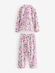Pink/Green Christmas Jersey Button Through 100% Cotton Pyjamas 1 Pack (3-16yrs) - Image 6 of 8