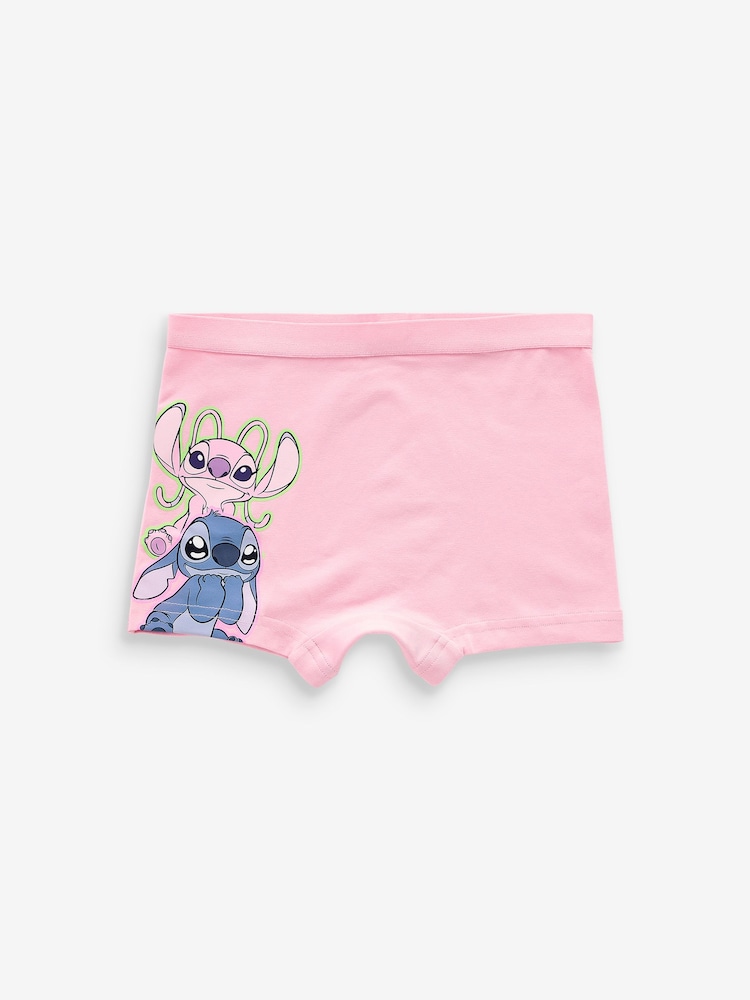 Pink/Blue Lilo And Stitch Shorts Briefs 5 Pack (2-16yrs) - Image 2 of 9