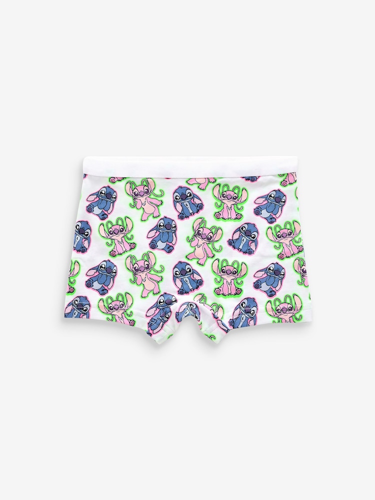 Pink/Blue Lilo And Stitch Shorts Briefs 5 Pack (2-16yrs) - Image 3 of 9