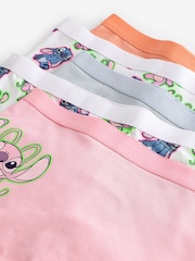 Pink/Blue Lilo And Stitch Shorts Briefs 5 Pack (2-16yrs) - Image 8 of 9
