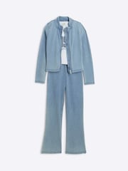 River Island Mädchen-Jeans aus Denim mit durchgehendem Reißverschluss aus 100% Baumwolle im 3er-Pack - Bild 3 von 5