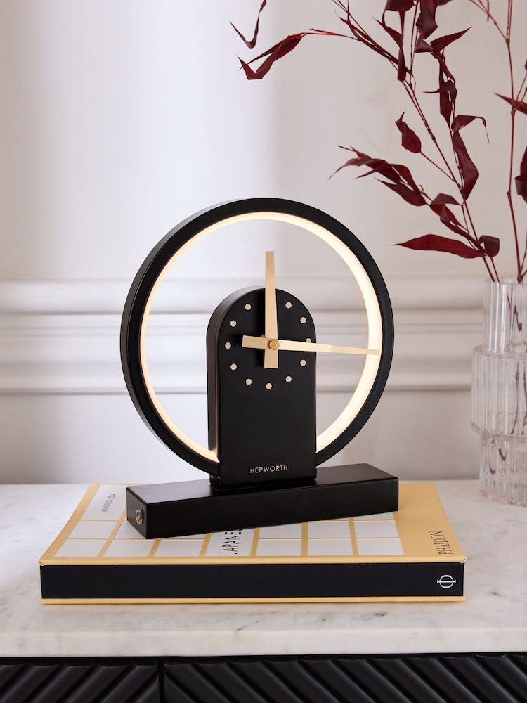 Black Light Up Mantel Clock - Image 1 of 4