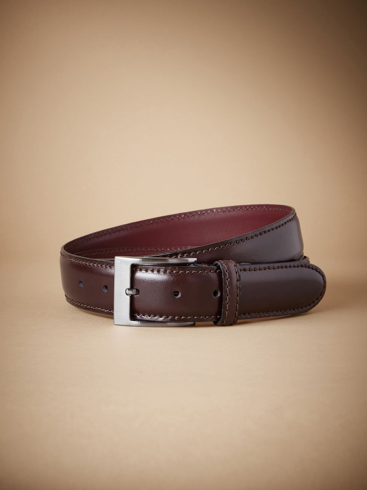 Burgundy Red Signature Formal Belt - Image 2 of 5