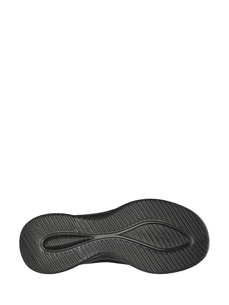 Skechers Black Chrome Wide Fit Slipins Ultra Flex 3.0 Brilliant Path Trainers - Image 3 of 3