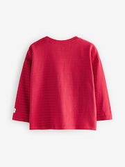 Красный с Санта-Клаусом - 100% Cotton Long Sleeve Bag T-Shirt (3mths-7yrs) - Изображение 5 из 7