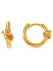 Orelia London 18k Gold Plating Polished Knot Huggie Hoops Earrings - Image 1 of 2