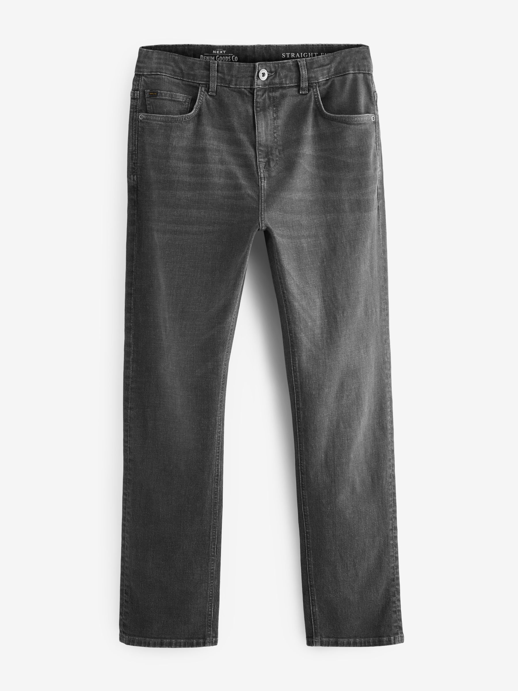速くおよび自由な Buy from Jeans Denim Wash Vintage Fit Straight Grey Charcoal パンツ
