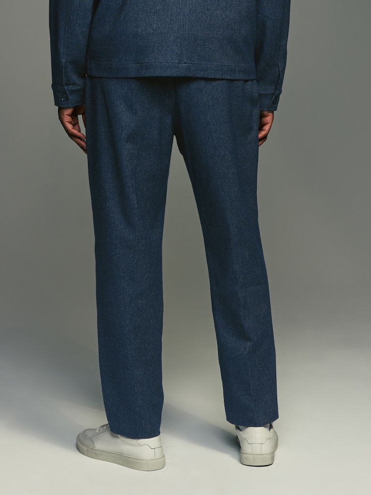 Blue EDIT Denim Look Joggers Trousers - Image 2 of 9