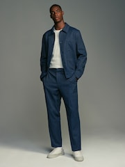 Blue EDIT Denim Look Joggers Trousers - Image 3 of 9