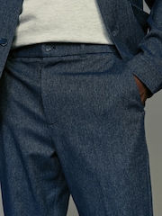 Blue EDIT Denim Look Joggers Trousers - Image 5 of 9