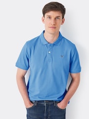 Crew Clothing Sky Blue 100% Cotton Pique Polo Shirt - Image 1 of 4