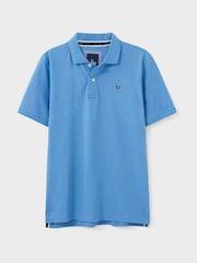 Crew Clothing Sky Blue 100% Cotton Pique Polo Shirt - Image 4 of 4