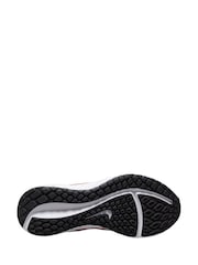 Nike Grey/Pink/White Downshifter 13 Road Running Trainers - Image 4 of 5