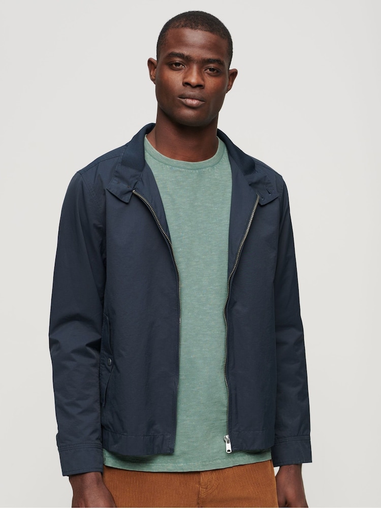 Superdry Blue Merchant Harrington Jacket - Image 1 of 6