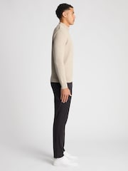 Remus Uomo Natural Merino Wool Blend Quarter Zip Jumper - Image 4 of 6