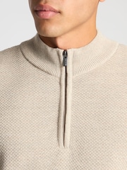 Remus Uomo Natural Merino Wool Blend Quarter Zip Jumper - Image 5 of 6