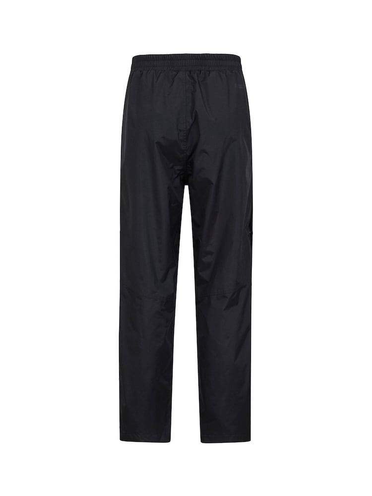 Mountain Warehouse Black Mens Downpour Extreme Waterproof Overtrousers With Short Length - Image 2 of 5