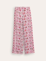 Boden Pink Palazzo Fluid Crepe Trousers - Image 6 of 6