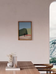 Paper Collective Green Simplicity of the Moment Framed Wall Art Print in Natural Oak Frame - Image 1 of 4